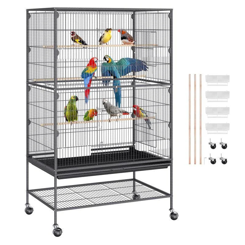 Spacious and durable large bird flight cage with rust-proof and waterproof construction, providing ample space for medium to large birds to thrive.