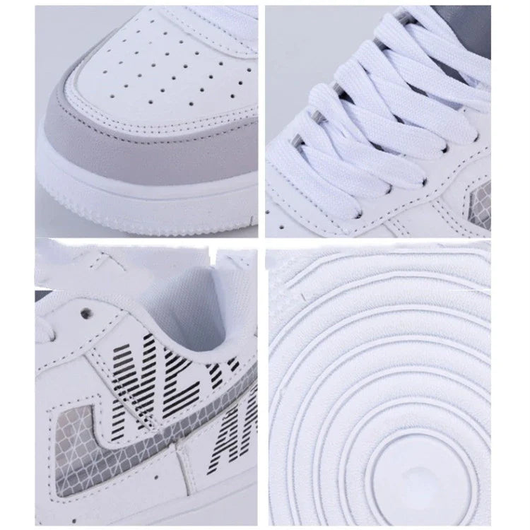 Trendy reflective sneakers in various colours with a casual, stylish design for men and women