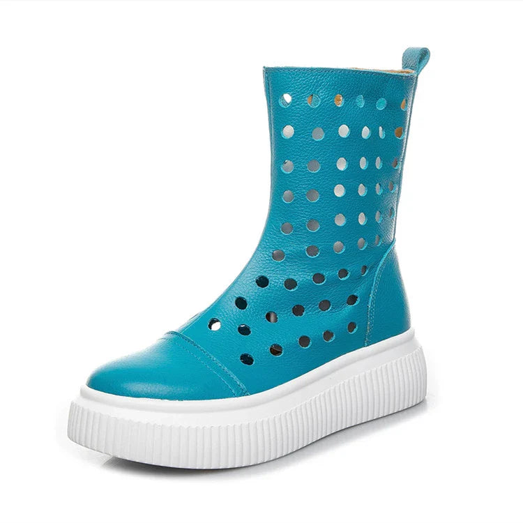 Premium British-crafted genuine leather platform shoes in a variety of colours, designed for fashionable ladies