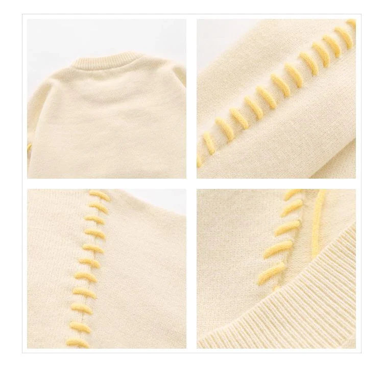 Cosy Autumn Knit Jumper with Stylish Star Design, Available in Sizes S-XL
