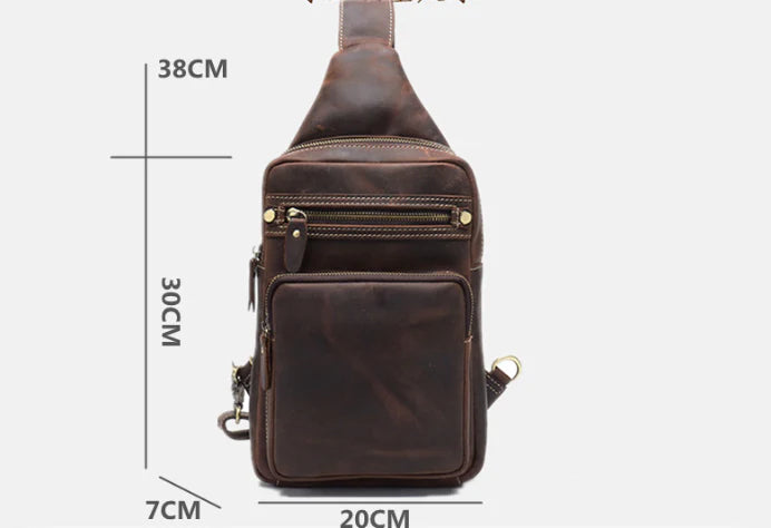 Vintage-inspired genuine leather briefcase with multiple compartments and secure zipper closure, ideal for modern commuters