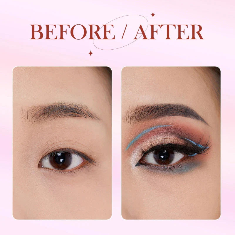 Precision Eyeliner Brush with fine-tipped synthetic fibres and ergonomic wooden handle for flawless liquid and cream eyeliner application