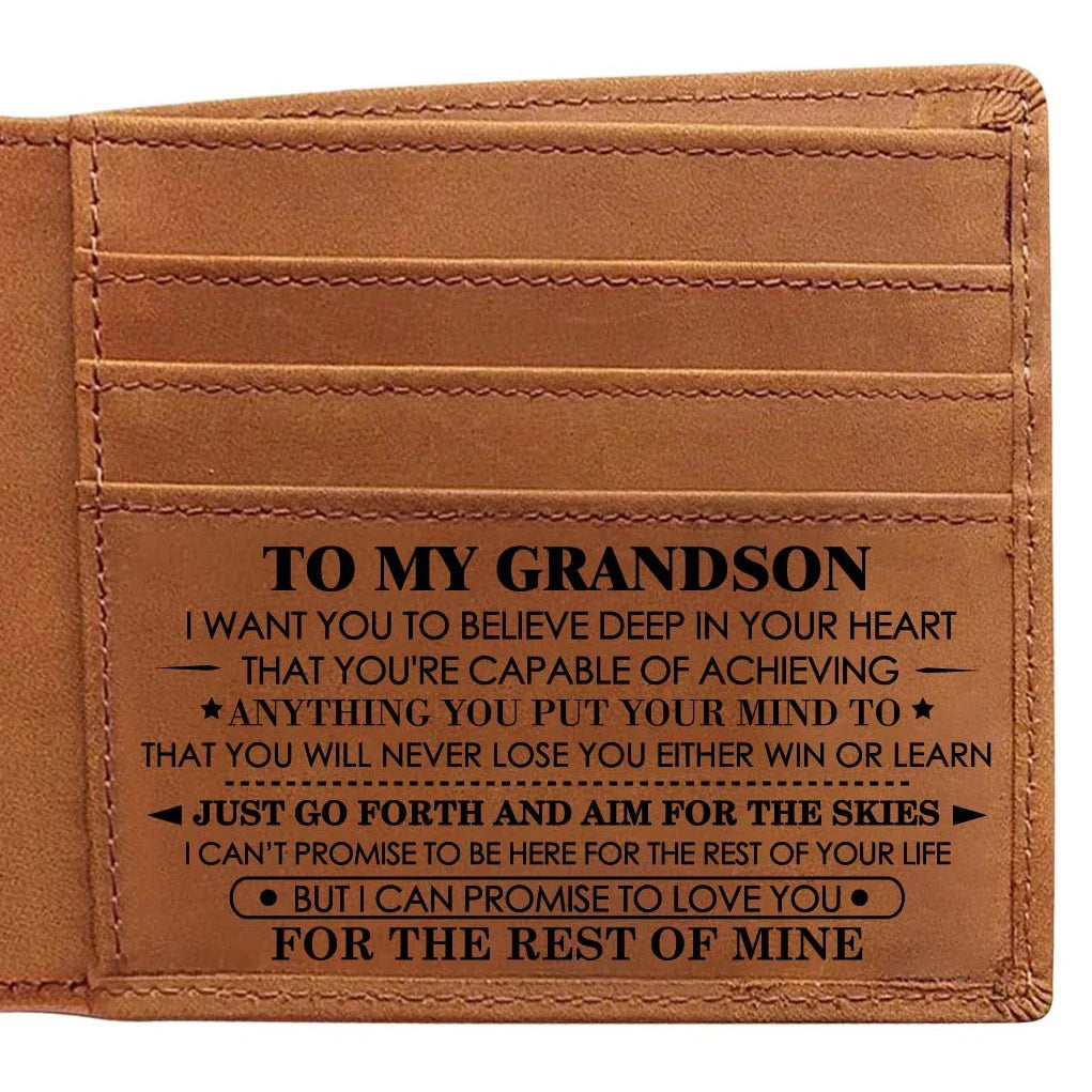 Premium Crazy Horse Leather Wallet with Laser Engraving - Durable and Sophisticated British Accessory