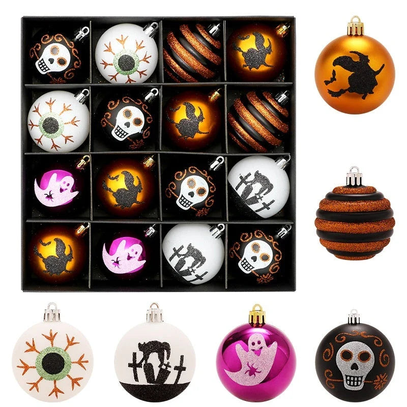Handcrafted painted ghost pendants in a versatile design for Halloween decor and parties