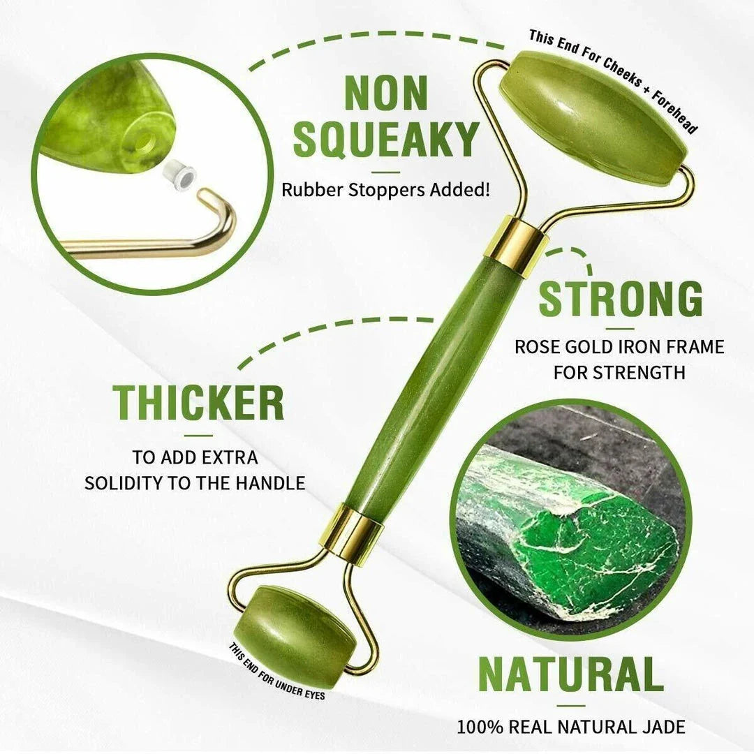 Luxurious Jade Roller and Guasha Set for Soothing Facial Massage and Skin Rejuvenation