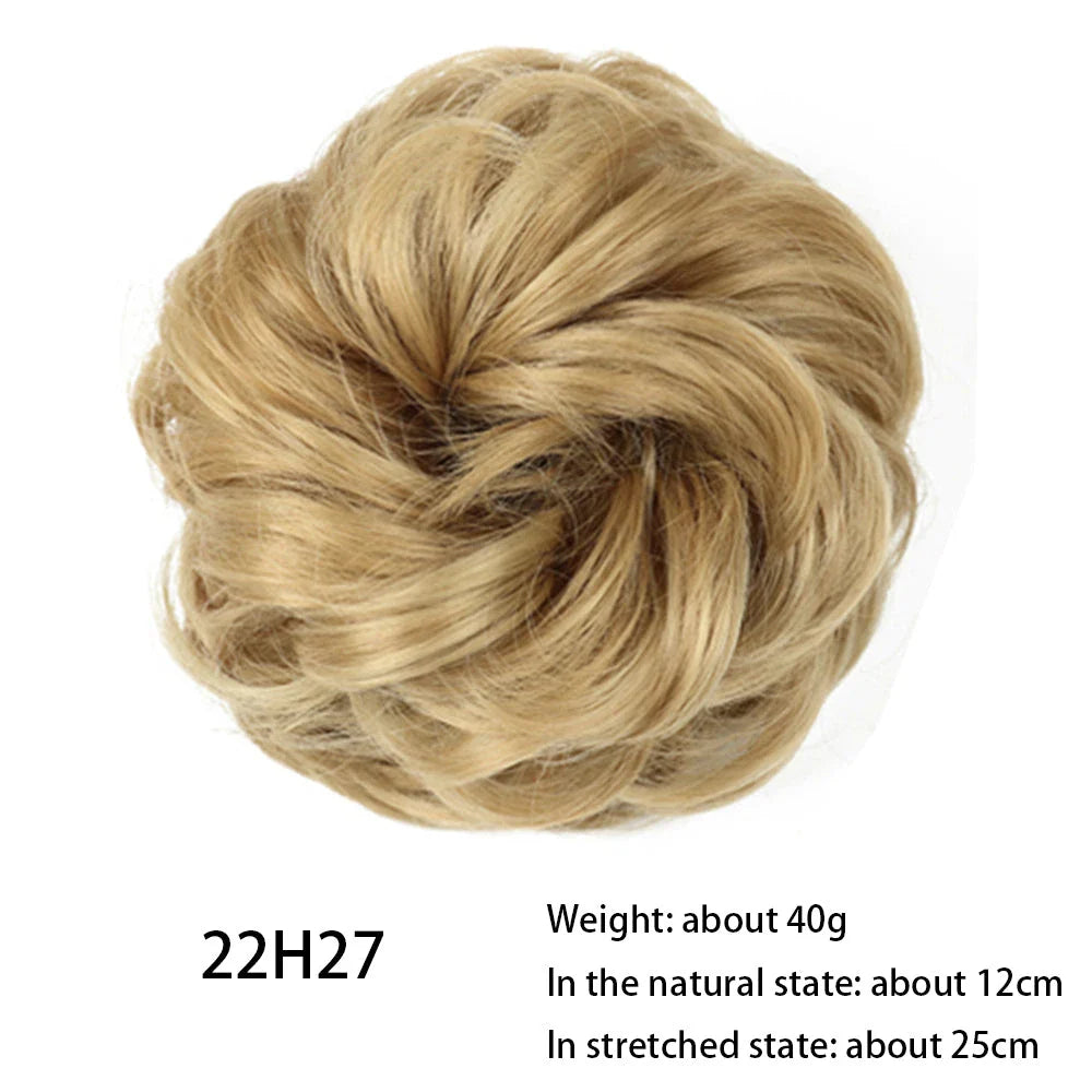 Messy Chignon Donut Hair Bun Pad in Fawn Brown, a versatile hair accessory that provides effortless elegance