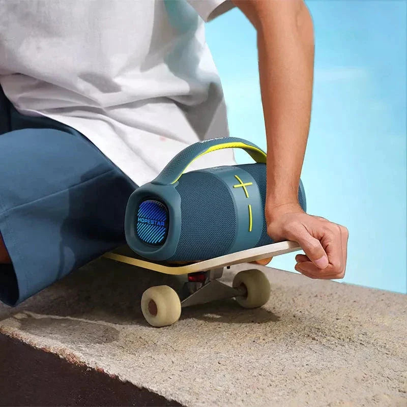 40W High-Power Portable Bluetooth Speaker with Dual Bass Radiators and Vibrant RGB Lighting