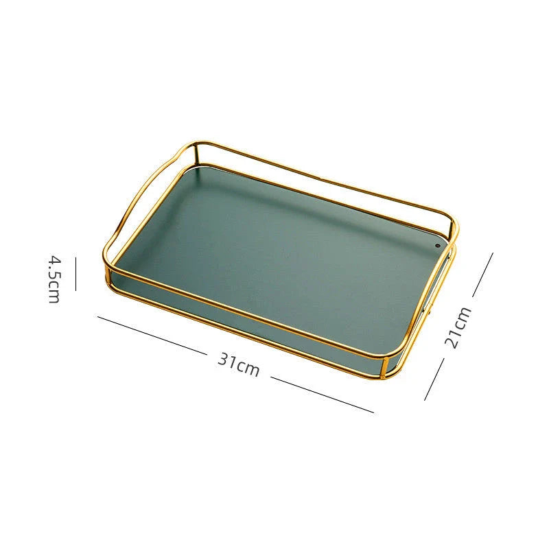 Premium household tea tray made of iron with versatile storage for cups, saucers, and everyday items in a range of stylish colours.