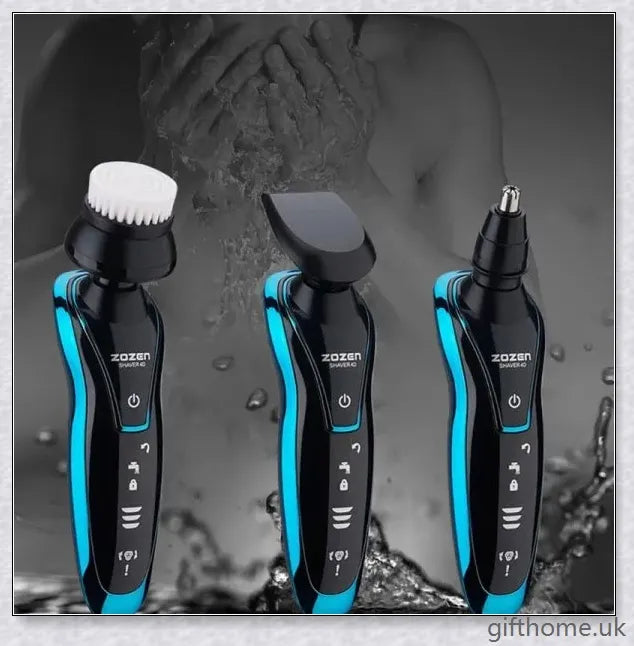 Premium 4D Rotary Electric Shaver with Floating Heads for a close, comfortable shave