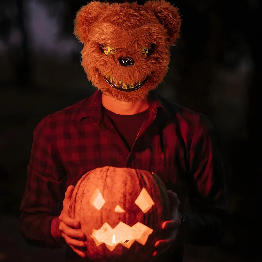 Terrifying Rabbit Mask: Bloody Plush Horror Costume Accessory for Halloween Parties and Events