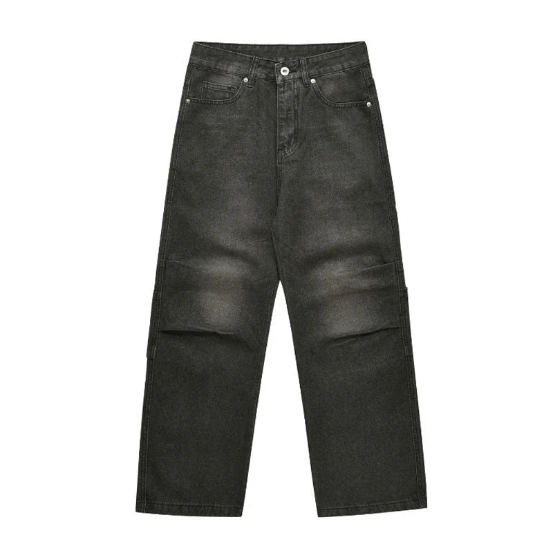 Stylish retro-inspired casual trousers with a distressed finish, available in a range of classic colours and sizes to suit the modern British consumer.