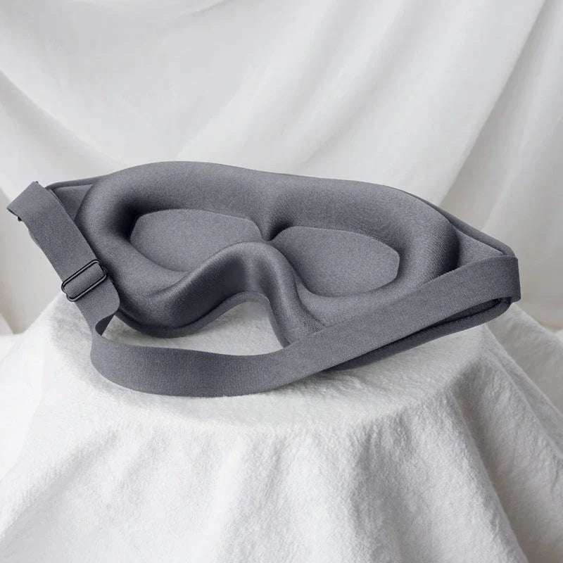 Luxurious 3D sleep mask with mulberry silk and memory foam for ultimate comfort and light blocking