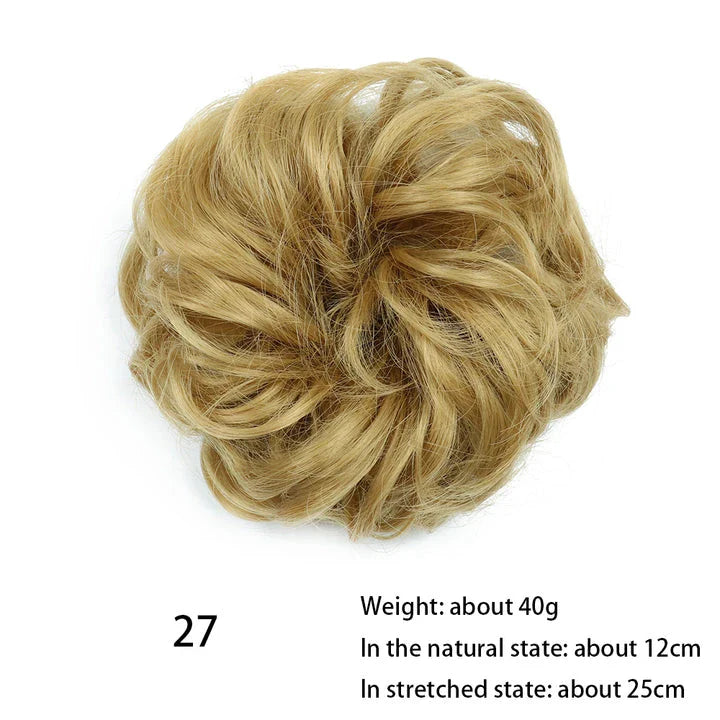 Messy Chignon Donut Hair Bun Pad in Fawn Brown, a versatile hair accessory that provides effortless elegance
