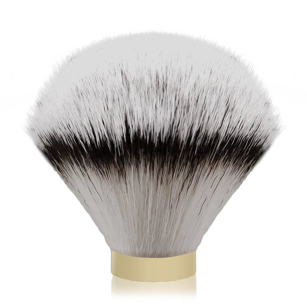 Premium 3-colour synthetic hair shaving brush with ergonomic handle for a luxurious, comfortable shave
