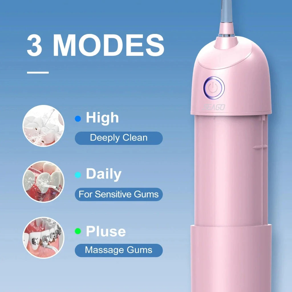 Premium Waterproof Dental Water Flosser with Rechargeable Power and Colour Options
