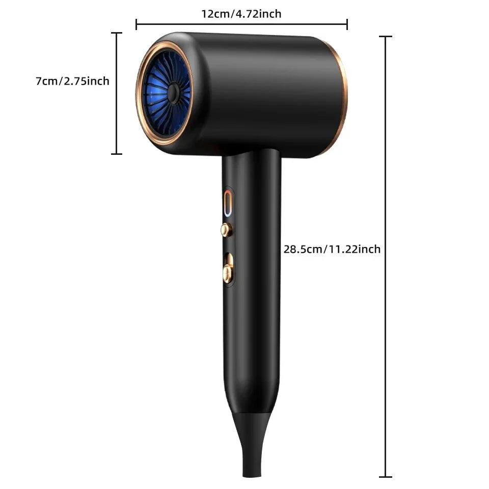 2400W Professional High-Speed Hair Dryer with Advanced Negative Ion Technology for Smooth, Frizz-Free Results