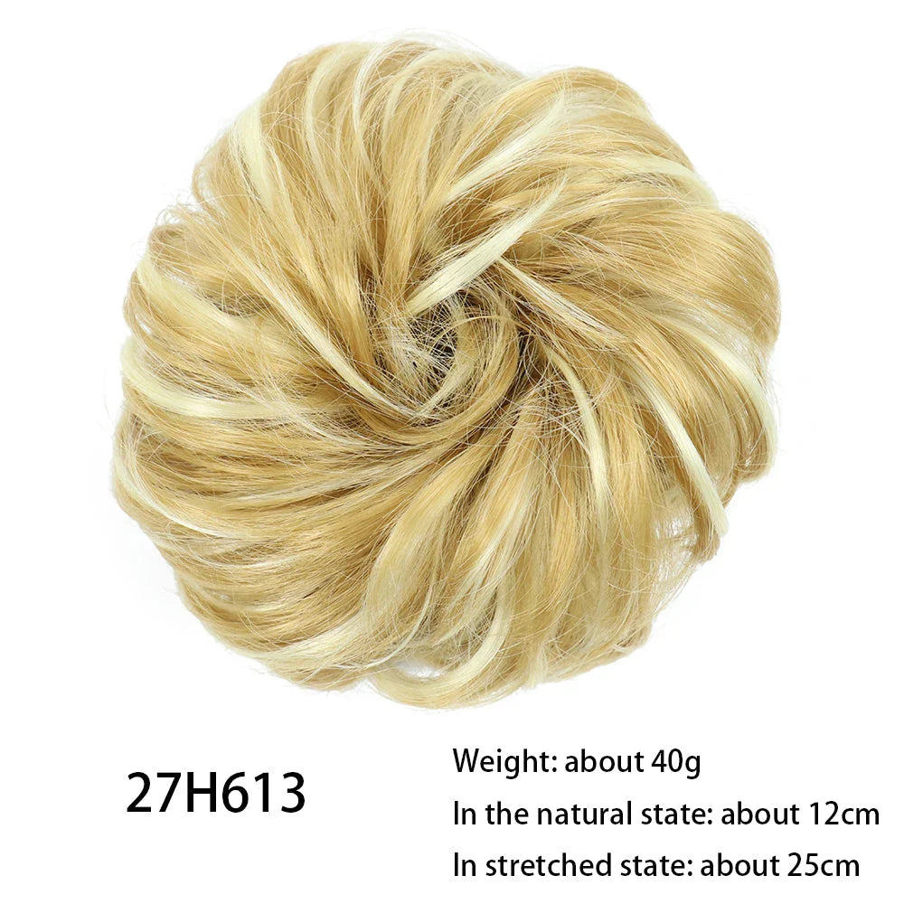Messy Chignon Donut Hair Bun Pad in Fawn Brown, a versatile hair accessory that provides effortless elegance
