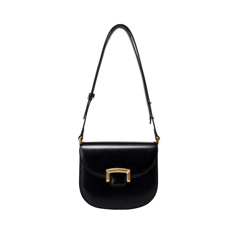 Premium high-end British wedding shoulder bag in brown, with a unique saddle shape design and hardwearing leather exterior