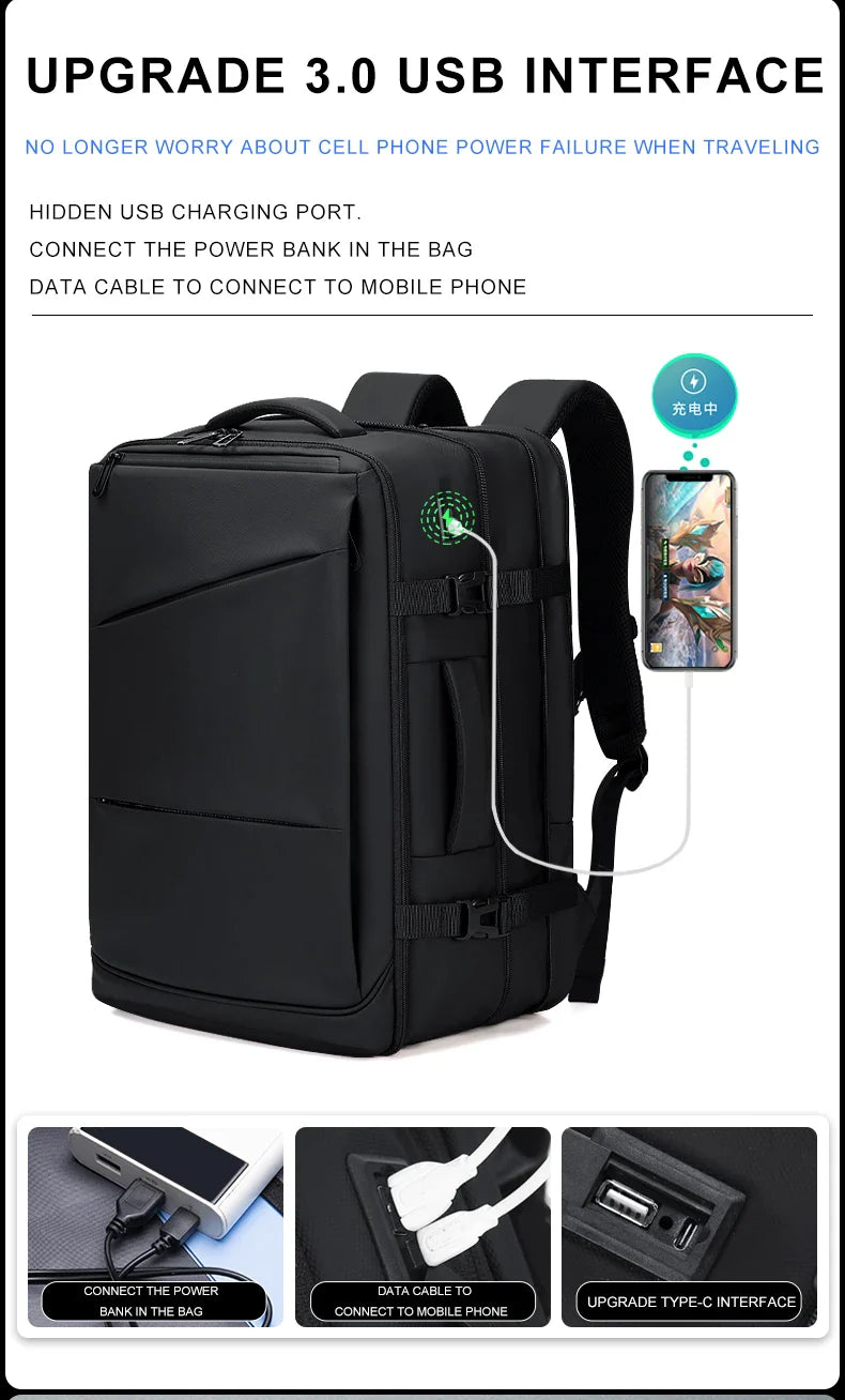 Versatile Backpack made of premium Oxford textile with multiple pockets for organised storage