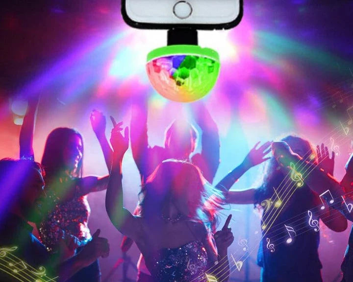 Compact and colourful USB disco light with flashing lights that synchronize to music