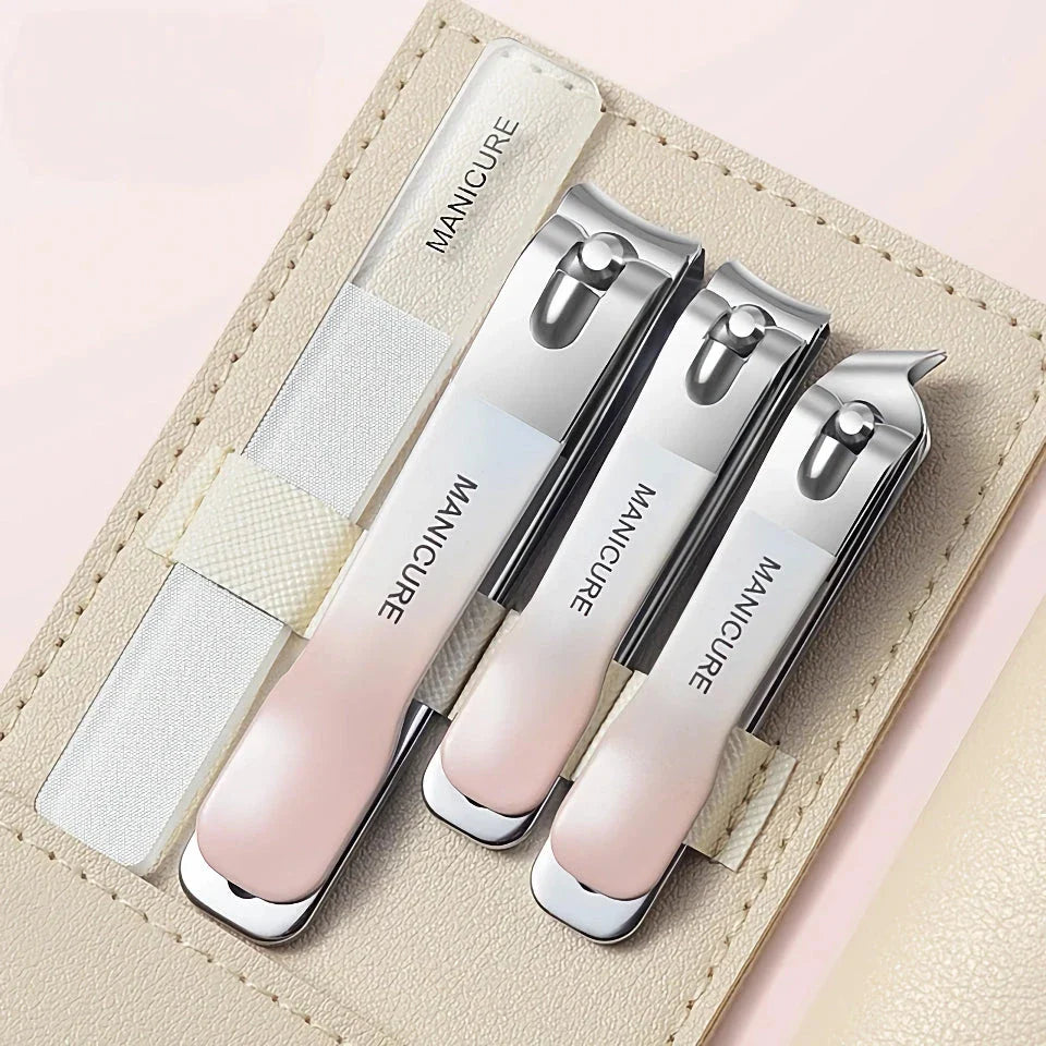 Premium 4-Piece Stainless Steel Manicure and Pedicure Set with Clippers and Scissors for Fingernails and Toenails
