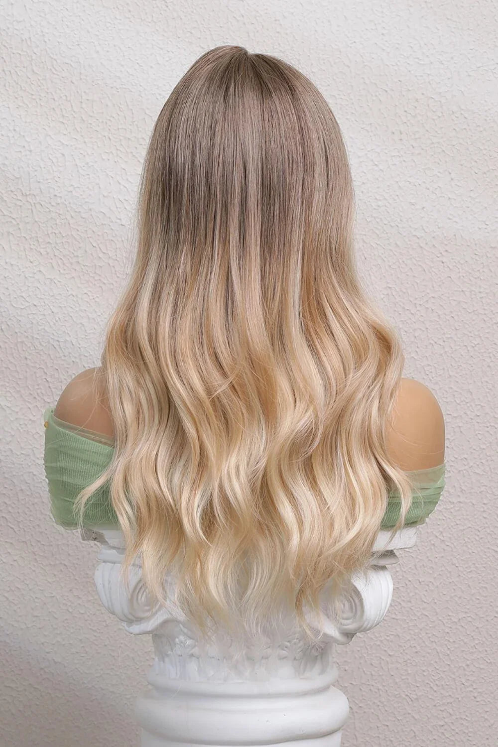 Luxurious 13x2 inch lace front wig with 24-inch waves in a natural-looking ombre colour