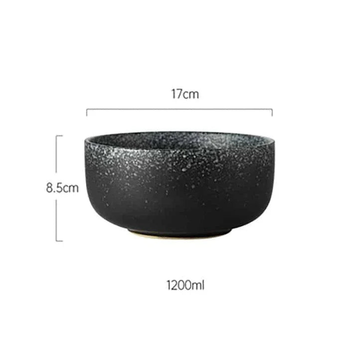 Premium Japanese-style ceramic ramen bowl with matching spoon, designed for an authentic ramen dining experience