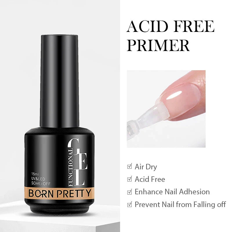Premium 15ml Base and Top Coat Reinforcement Gel for creating salon-quality nail art designs at home