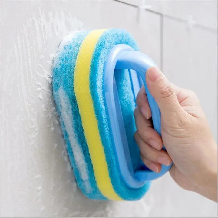 A versatile cleaning brush with a comfortable handle, designed for effective scrubbing on various surfaces in the home.