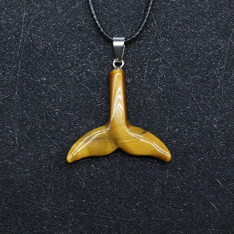 Beautifully crafted crystal fishtail pendant necklace with a graceful, elegant design.