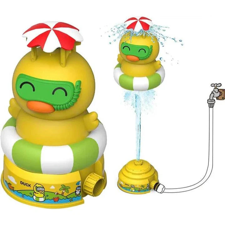 Adorable animal-shaped rotating water sprinkler toy with 360-degree water spray and customisable design