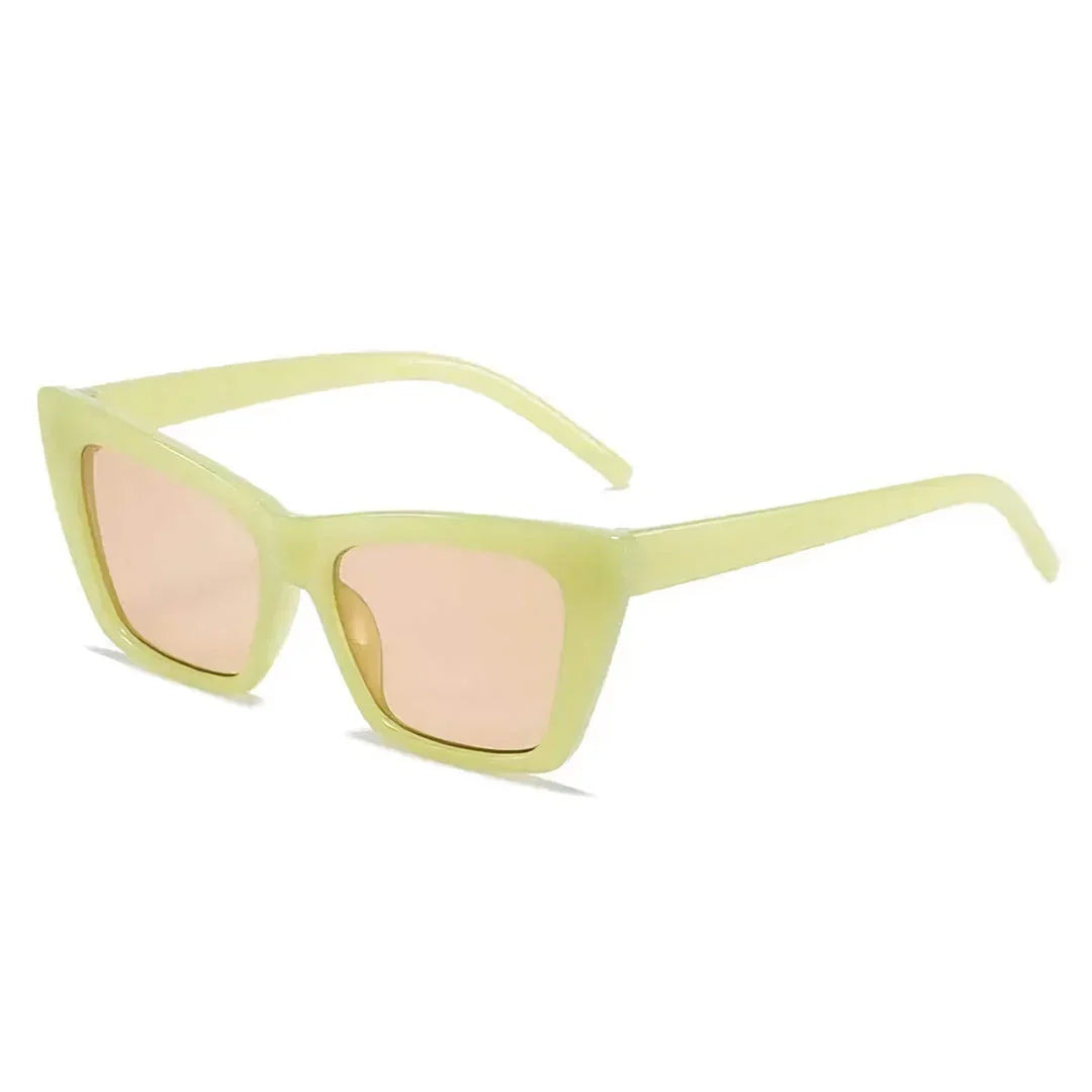 Trendy cat-eye sunglasses with polycarbonate lenses that provide UV400 protection and anti-reflective coating for enhanced clarity