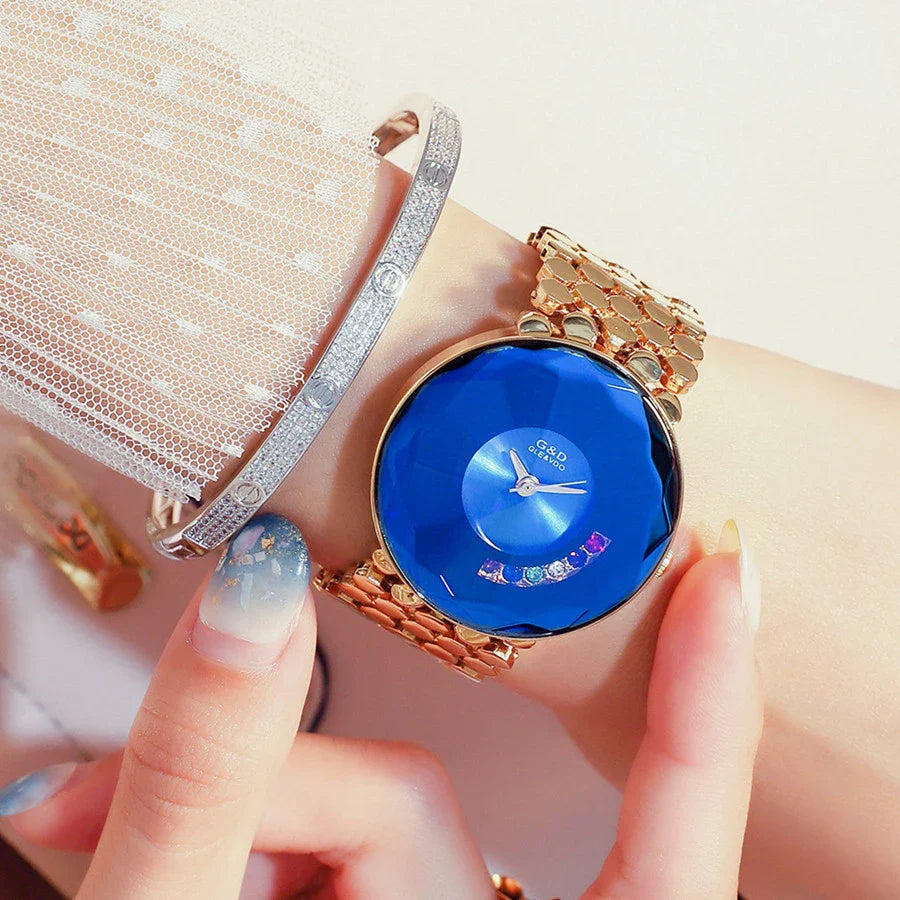 Premium stainless steel quartz watch with a sleek electroplated finish, ideal for formal and everyday wear.