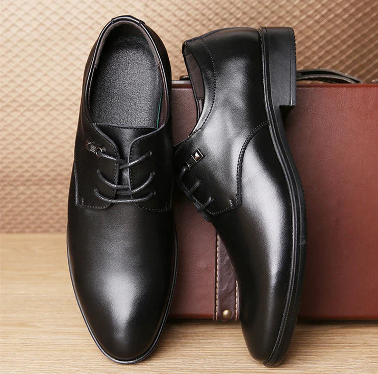 Stylish and comfortable black casual loafers made from breathable microfibre leather for the modern UK man
