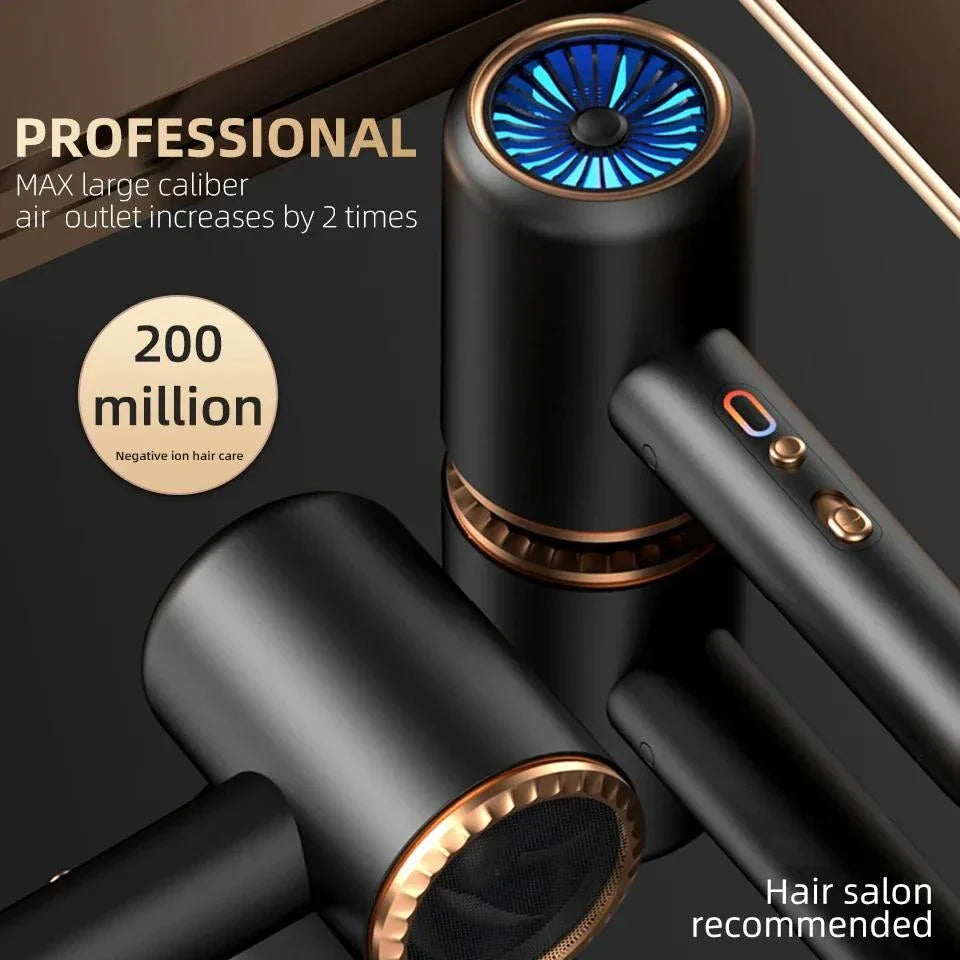 2400W Professional High-Speed Hair Dryer with Advanced Negative Ion Technology for Smooth, Frizz-Free Results