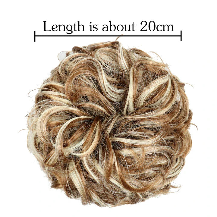 Messy Chignon Donut Hair Bun Pad in Fawn Brown, a versatile hair accessory that provides effortless elegance