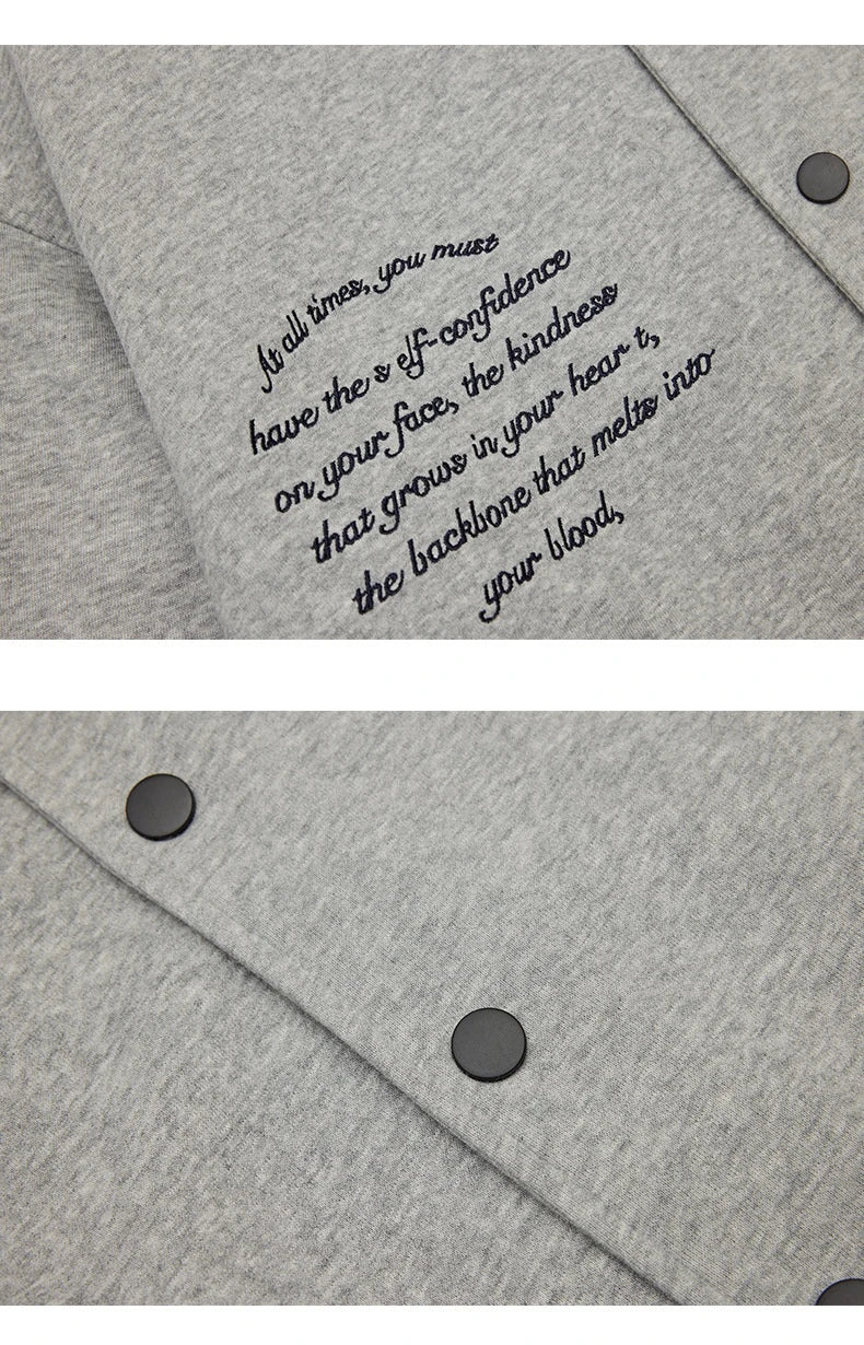American Retro Embroidered Baseball Jacket with Vintage-Inspired Design and Relaxed Fit
