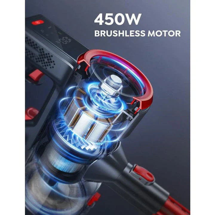 BUTURE 38KPa Cordless Handheld Vacuum Cleaner with powerful suction, touch screen control, and long battery life
