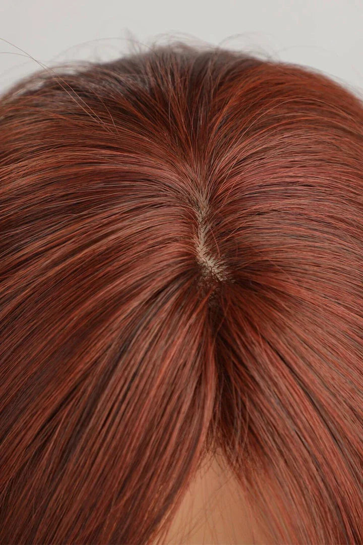 Luxurious mid-length wave synthetic wigs in 20-inch length, featuring a natural and sophisticated look for versatile styling