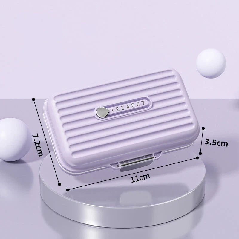 Premium waterproof weekly pill organiser with seven secure compartments for organised medication management