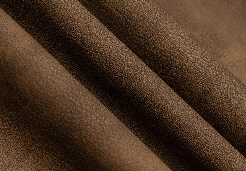 Premium vintage-inspired PU leather jacket in brown and grey colours, featuring a relaxed, tailored fit for the discerning British gentleman.
