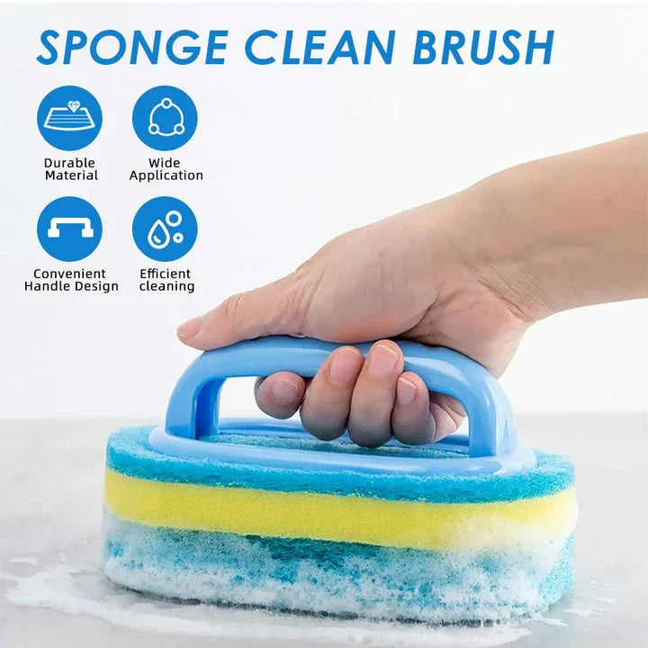 A versatile cleaning brush with a comfortable handle, designed for effective scrubbing on various surfaces in the home.