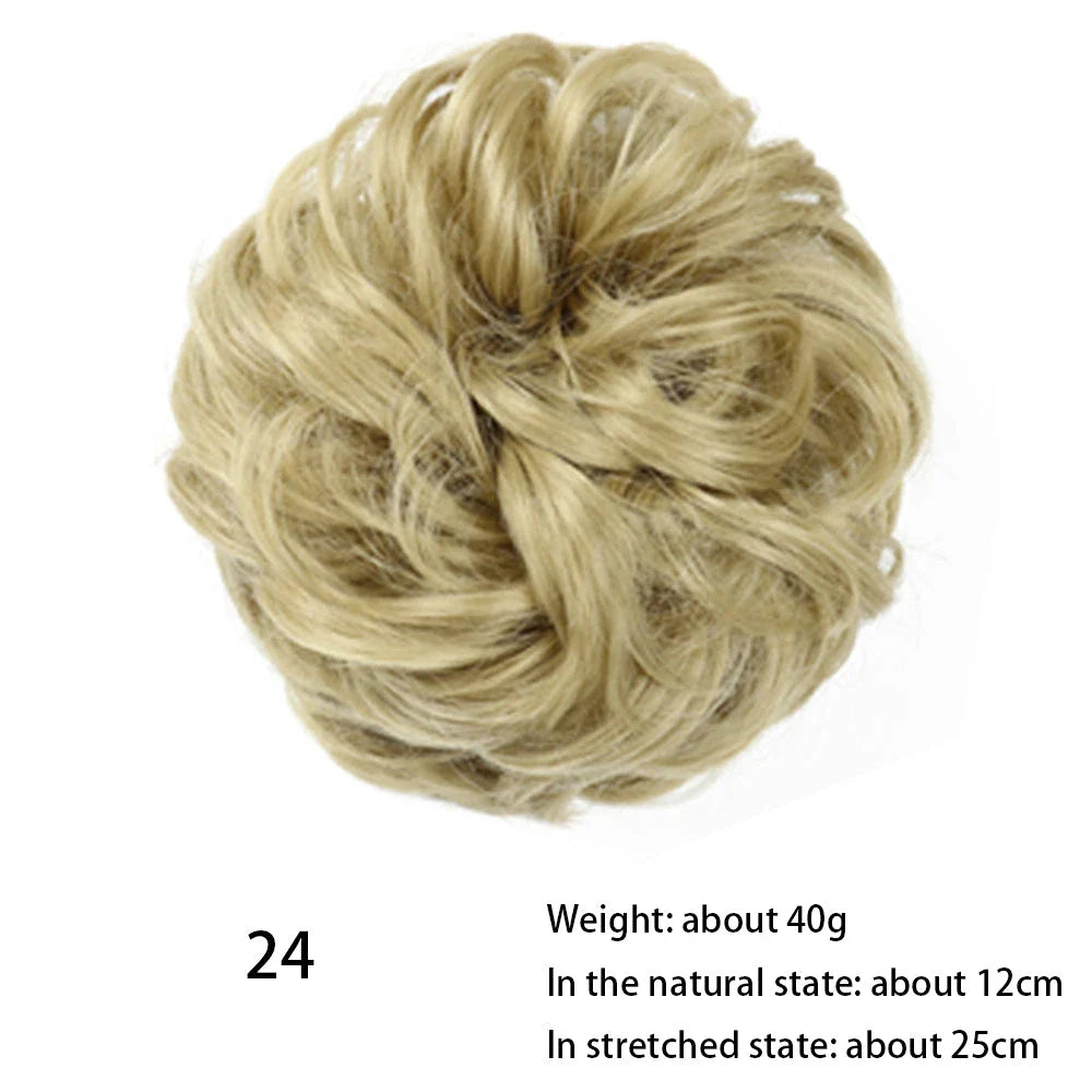 Messy Chignon Donut Hair Bun Pad in Fawn Brown, a versatile hair accessory that provides effortless elegance