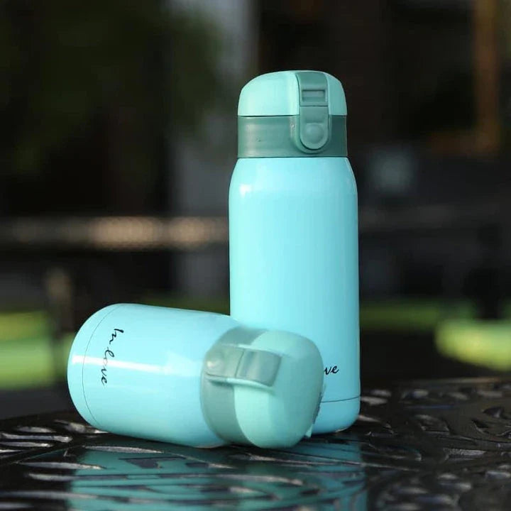 Stylish stainless steel travel thermos with compact and lightweight design, perfect for keeping drinks hot or cold on the go