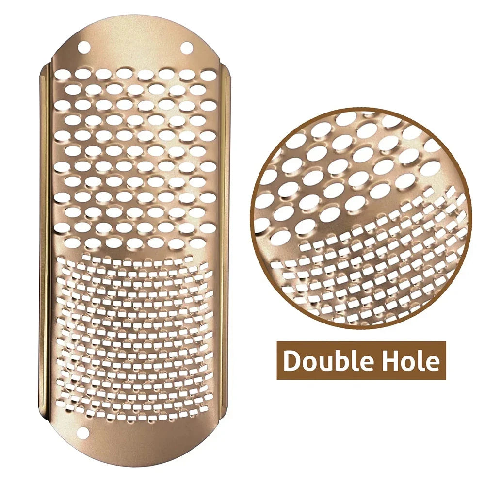 Professional Foot File Rasp for Callus Removal - Durable Stainless Steel Construction with Elegant Golden Finish