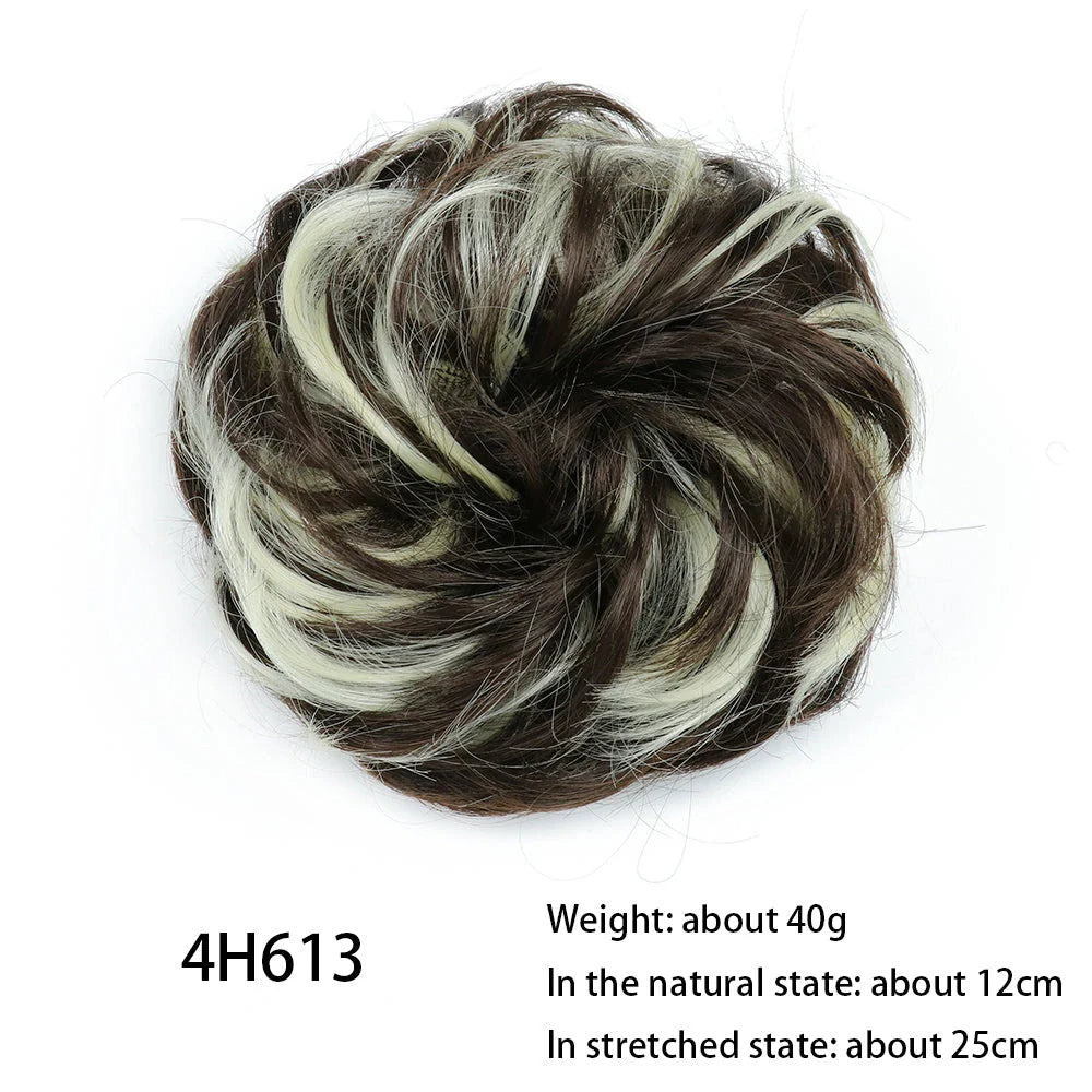 Messy Chignon Donut Hair Bun Pad in Fawn Brown, a versatile hair accessory that provides effortless elegance