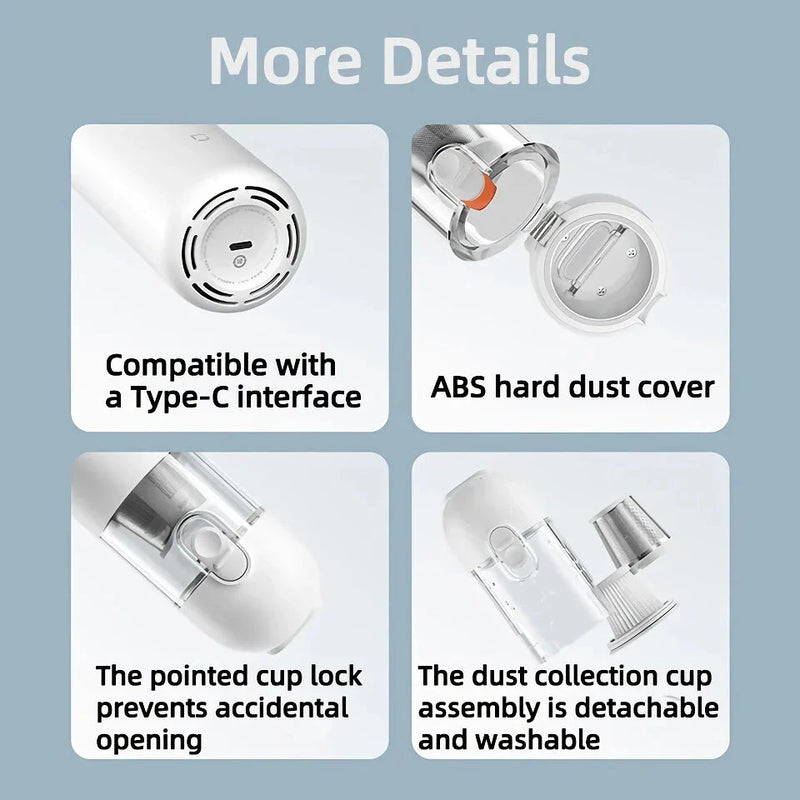 GiftHome UK Powerful Portable Mini Car Vacuum Cleaner: Effortless Cleaning on the Go