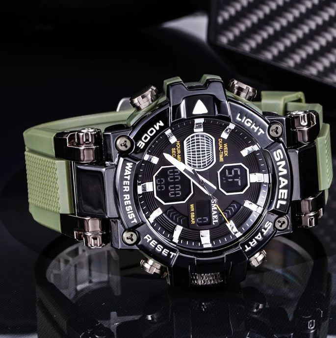 Premium sports fitness watch with alloy casing, high-definition dial, and customizable strap for active British gentlemen