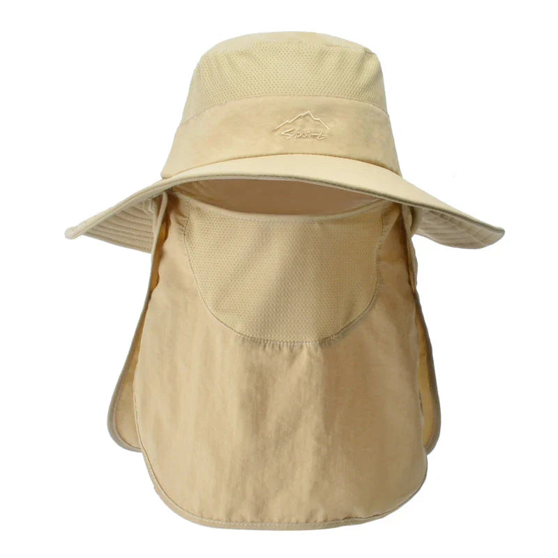 Summer QuickDry UV Protection Fisherman Cap with Face and Neck Cover for Outdoor Adventures
