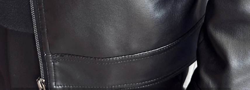 Premium Lightweight Business Jacket with Leather Lapels - Stylish and Versatile Outerwear for the Modern Gentleman